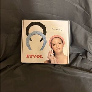 ETVOL Black and‎ Grey Headband Set